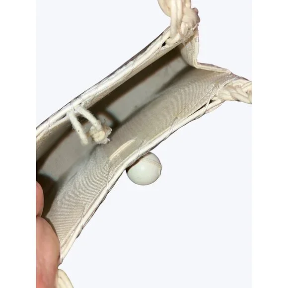 Girls Hand Embroidered White Vintage Bag W/Floral Design  Ages 2-7 Bag only - Picture 14 of 15